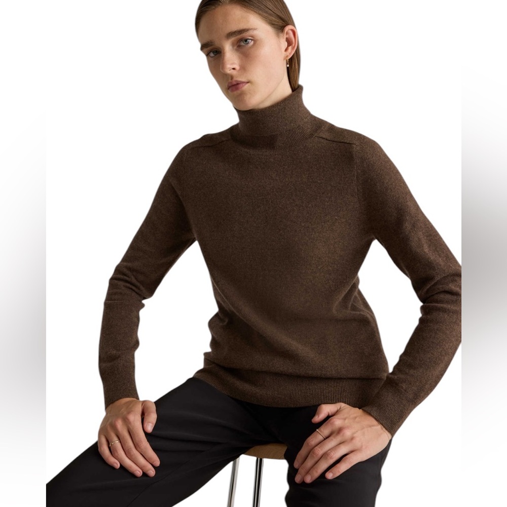 Women's Brown Turtleneck Sweater